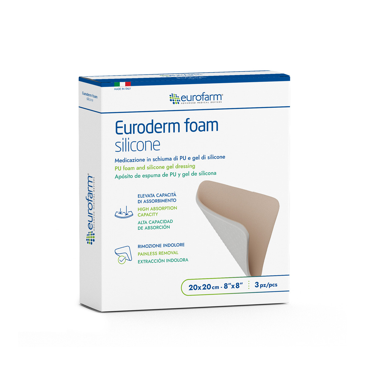 Euroderm foam silicone 20x20